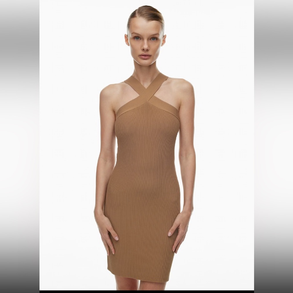 Babaton $110 Sculpt Knit Criss Cross Dress Medium